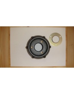 GRILLE RONDE DE POT CARBONE MAT - XMAX